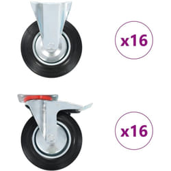 vidaXL Rotelle 32 pz 200 mm