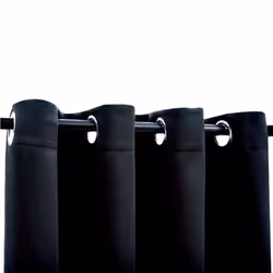 vidaXL Tenda Oscurante con Anelli in Metallo Nera 290x245  cm - Vista aggiuntiva 3