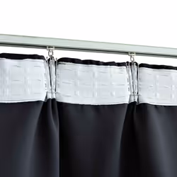 vidaXL Tende Oscuranti con Ganci 2 pz Nere 140x245 cm - Vista aggiuntiva 3