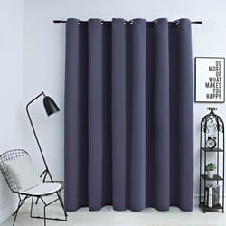 Tenda Oscurante con Anelli in Metallo Antracite 290x245 cm Vidaxl 57318
