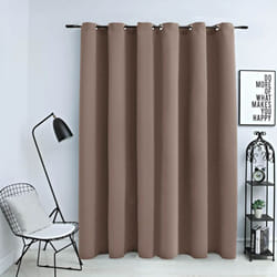 Tenda Oscurante con Anelli in Metallo Grigio Talpa 290x245 cm Vidaxl 34879