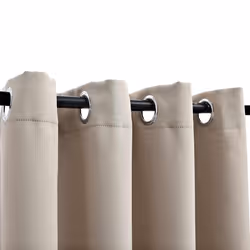 vidaXL Tende Oscuranti con Anelli in Metallo 2 pz Beige 140x245 cm - Vista aggiuntiva 3