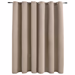 vidaXL Tenda Oscurante con Anelli in Metallo Beige 290x245 cm - Vista aggiuntiva 2