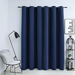 Tenda Oscurante con Anelli in Metallo Blu 290x245 cm vidaXL 78328