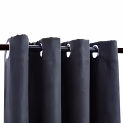 Tende Oscuranti con Anelli in Metallo 2 pz Antracite 140x245 cmcod mxl 107008 - Vista aggiuntiva 3