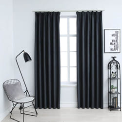 Tende Oscuranti con Ganci 2 pz Antracite 140x245 cm Vidaxl 22363