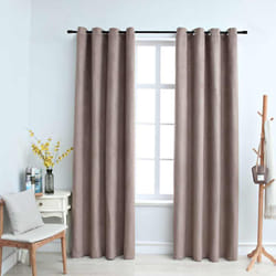 Tende Oscuranti con Anelli Metallo 2 pz Grigio Talpa 140x225 cm Vidaxl 13207
