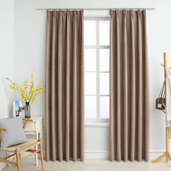 Tende Oscuranti con Ganci 2 pz Grigio Talpa 140x225 cm Vidaxl 13899