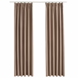 Tende Oscuranti con Ganci 2 pz Grigio Talpa 140x245 cmcod mxl 97121 - Vista aggiuntiva 2