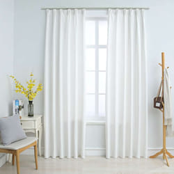 Tende Oscuranti con Ganci 2 pz Avorio 140x225 cm Vidaxl 72256