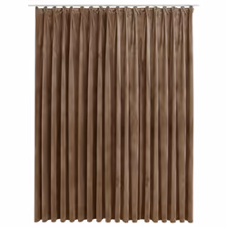 vidaXL Tenda Oscurante con Ganci Beige in Velluto 290x245 cm - Vista aggiuntiva 2