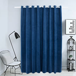 Tenda Oscurante Anelli in Metallo Velluto Blu Scuro 290x245 cm vidaXL 21426