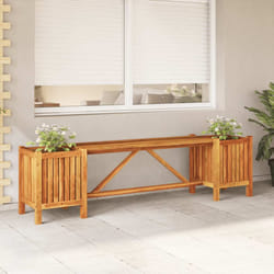 vidaXL Panca Giardino con 2 Fioriere 150x30x40cm Legno Massello Acacia