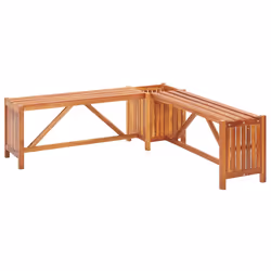 vidaXL Panca Giardino Angolare e Fioriera 117x117x40cm Massello Acacia - Vista aggiuntiva 2