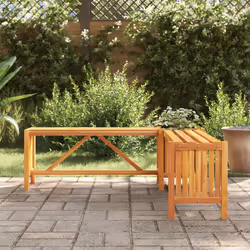 vidaXL Panca Giardino Angolare e Fioriera 117x117x40cm Massello Acacia - Vista aggiuntiva 3
