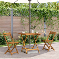 vidaXL Tavolo da Giardino Pieghevole 70x70x75 cm in Massello d'Acacia