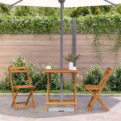 vidaXL Tavolo da Giardino Pieghevole 70x70x75 cm in Massello d'Acacia - Vista aggiuntiva 3