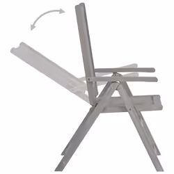 VidaXL 45938 sedia da esterno Terrazzo Legno di acacia Grigio - Vista aggiuntiva 6