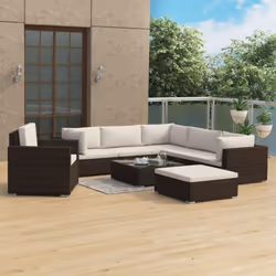 Questo set di divani in rattan combina stile e funzionalità e diventerà il punto focale del vostro giardino o patio. Il set è ...