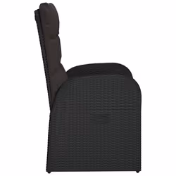 VidaXL 46065 sedia da esterno Terrazzo Seduta imbottita Rattan sintetico, Acciaio Nero - Vista aggiuntiva 5
