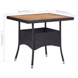 VidaXL 46171 tavolo da esterno Nero, Marrone - Vista aggiuntiva 4