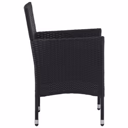VidaXL 46179 sedia da esterno Terrazzo Seduta imbottita Poliestere Nero - Vista aggiuntiva 4