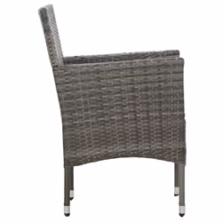 VidaXL 46180 sedia da esterno Terrazzo Seduta imbottita Poliestere Grigio - Vista aggiuntiva 4
