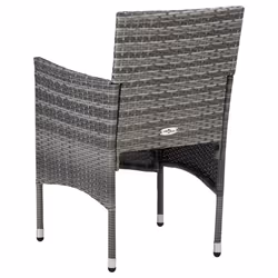 VidaXL 46180 sedia da esterno Terrazzo Seduta imbottita Poliestere Grigio - Vista aggiuntiva 5