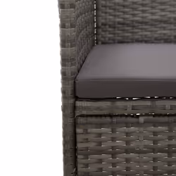 VidaXL 46180 sedia da esterno Terrazzo Seduta imbottita Poliestere Grigio - Vista aggiuntiva 6