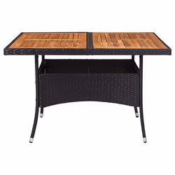 VidaXL 46187 tavolo da esterno Nero, Legno - Vista aggiuntiva 3