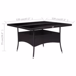 VidaXL 46189 tavolo da esterno Nero - Vista aggiuntiva 5
