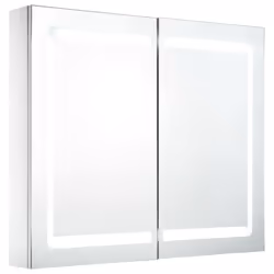 Armadietto Bagno con Specchio e LED 80x12,2x68 cmcod mxl 126856 - Vista aggiuntiva 2