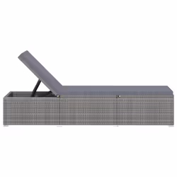 VidaXL 46220 sedia da esterno Salone Seduta imbottita Rattan sintetico, Acciaio Grigio - Vista aggiuntiva 4