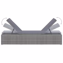VidaXL 46220 sedia da esterno Salone Seduta imbottita Rattan sintetico, Acciaio Grigio - Vista aggiuntiva 5