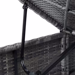 VidaXL 46220 sedia da esterno Salone Seduta imbottita Rattan sintetico, Acciaio Grigio - Vista aggiuntiva 7