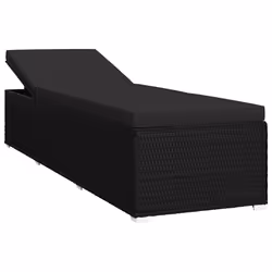 VidaXL 46221 sedia da esterno Salone Seduta imbottita Rattan sintetico, Acciaio Nero - Vista aggiuntiva 2