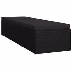 VidaXL 46221 sedia da esterno Salone Seduta imbottita Rattan sintetico, Acciaio Nero - Vista aggiuntiva 3