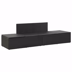 VidaXL 46224 sedia da esterno Salone Seduta imbottita Rattan sintetico, Acciaio Nero - Vista aggiuntiva 6