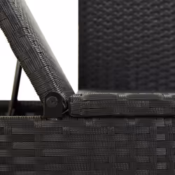 VidaXL 46224 sedia da esterno Salone Seduta imbottita Rattan sintetico, Acciaio Nero - Vista aggiuntiva 7