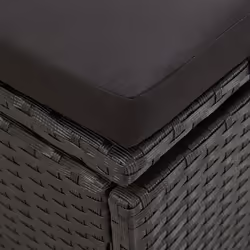 VidaXL 46224 sedia da esterno Salone Seduta imbottita Rattan sintetico, Acciaio Nero - Vista aggiuntiva 8