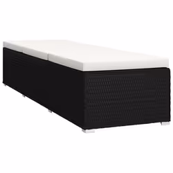 VidaXL 46225 sedia da esterno Salone Seduta imbottita Rattan sintetico, Acciaio Nero, Crema - Vista aggiuntiva 5