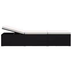 VidaXL 46225 sedia da esterno Salone Seduta imbottita Rattan sintetico, Acciaio Nero, Crema - Vista aggiuntiva 6