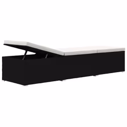 VidaXL 46225 sedia da esterno Salone Seduta imbottita Rattan sintetico, Acciaio Nero, Crema - Vista aggiuntiva 8