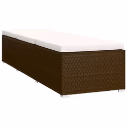 VidaXL 46226 sedia da esterno Salone Seduta imbottita Rattan sintetico, Acciaio Marrone, Crema, Bianco - Vista aggiuntiva 5