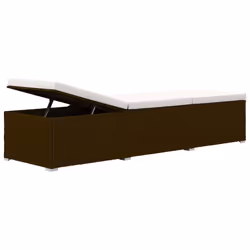 VidaXL 46226 sedia da esterno Salone Seduta imbottita Rattan sintetico, Acciaio Marrone, Crema, Bianco - Vista aggiuntiva 8