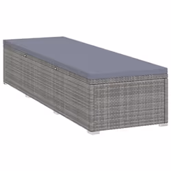 VidaXL 46227 sedia da esterno Salone Seduta imbottita Rattan sintetico, Acciaio Grigio - Vista aggiuntiva 4