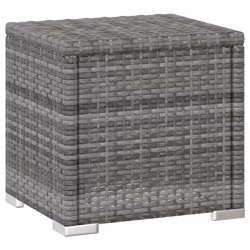 VidaXL 46227 sedia da esterno Salone Seduta imbottita Rattan sintetico, Acciaio Grigio - Vista aggiuntiva 7