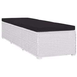 VidaXL 46229 sedia da esterno Salone Seduta imbottita Rattan sintetico, Acciaio Bianco - Vista aggiuntiva 4