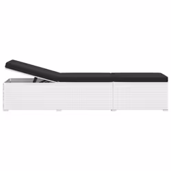VidaXL 46229 sedia da esterno Salone Seduta imbottita Rattan sintetico, Acciaio Bianco - Vista aggiuntiva 6