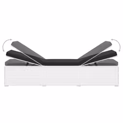 VidaXL 46229 sedia da esterno Salone Seduta imbottita Rattan sintetico, Acciaio Bianco - Vista aggiuntiva 8